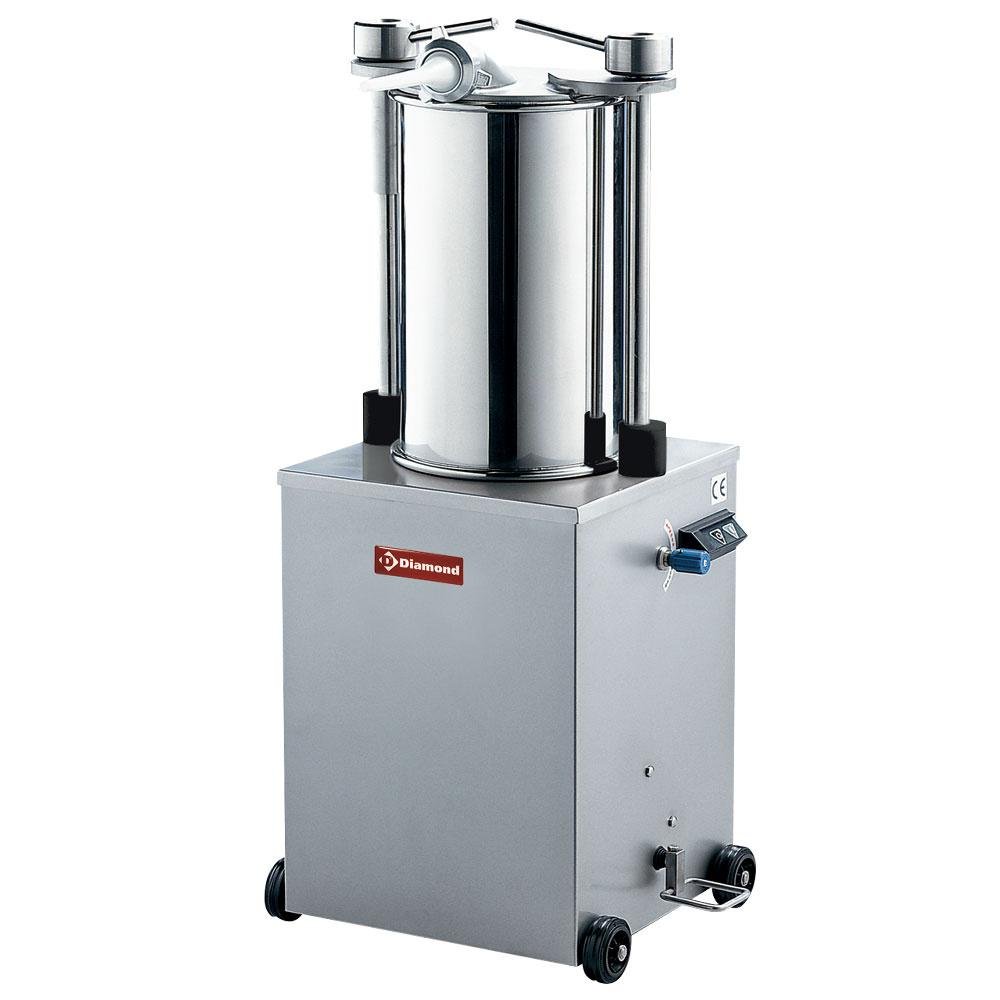 BSH-35C | Hydraulische verticale worstenvuller in R.V.S., 35 liter op wielen