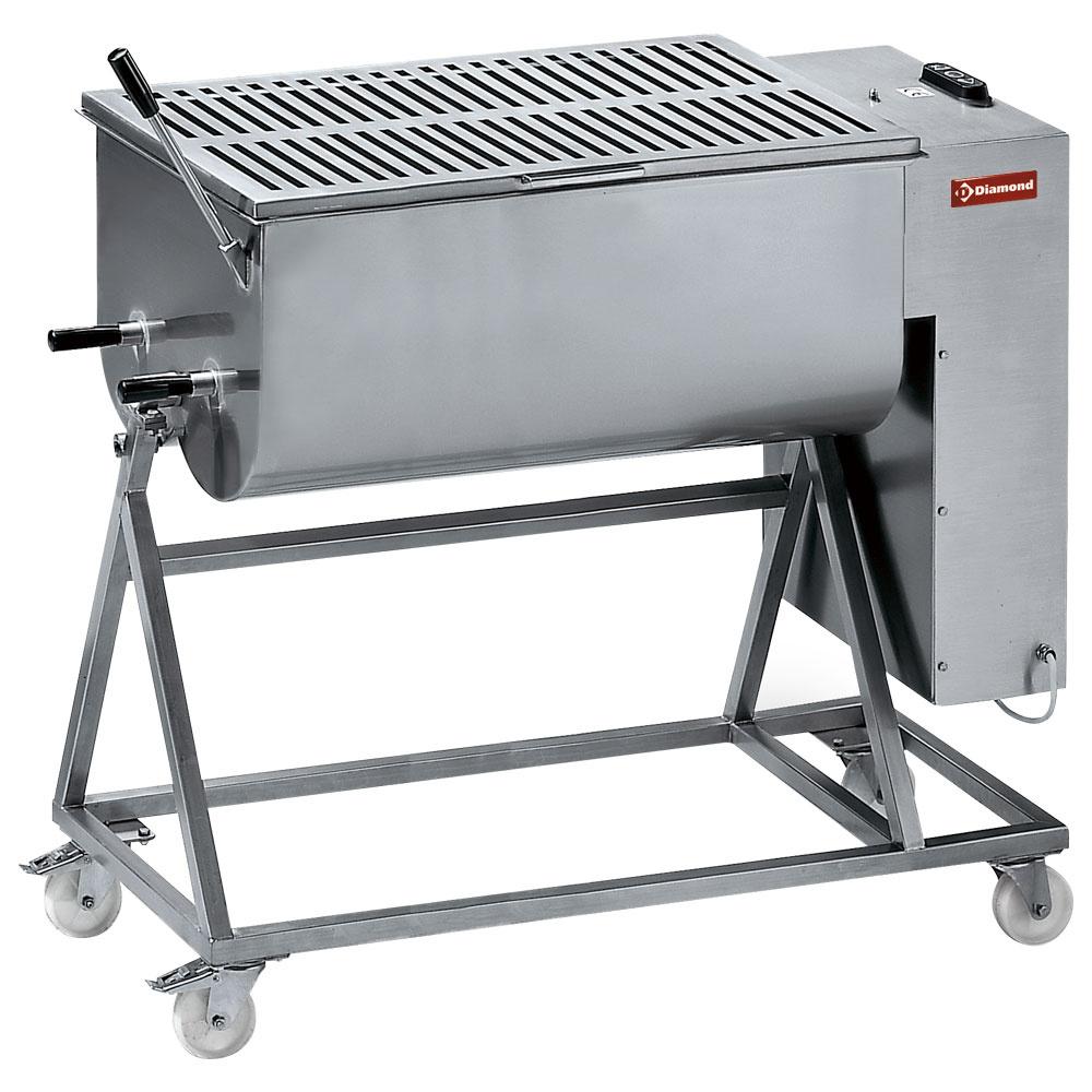 MCR-120P/N | Mélangeur à viande en inox 120 kg, piètement sur roues