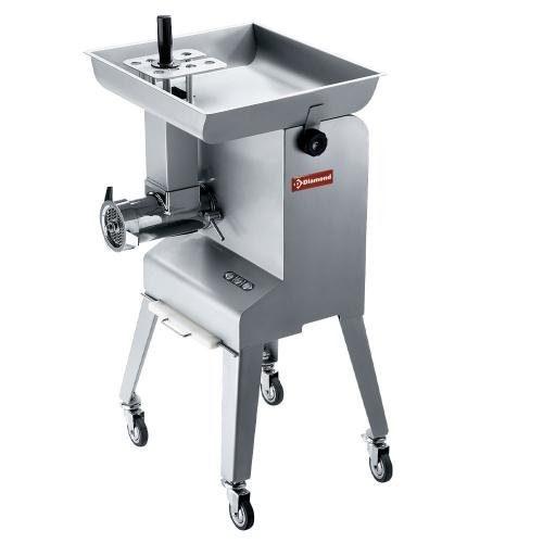 TMGD-32/CA | Hakmolen in R.V.S. N° 32, Ø 6  mm, 600 kg/h, onderstel op wielen