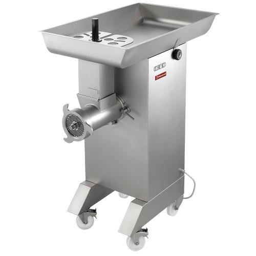 TTGD-42/DC-PDH | Hakmolen in R.V.S. N° 42, Ø 4.5 mm, 800/1000 kg/h, op wielen