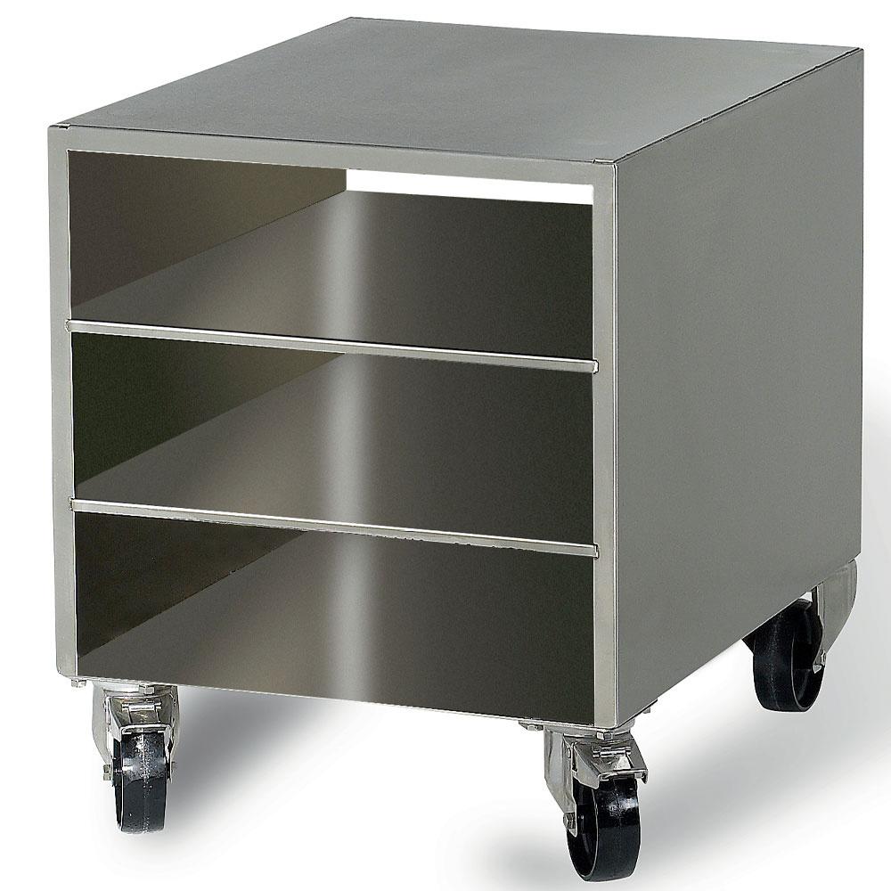 VCM/ND | Meuble inox pour machine sous-vide, sur roues, démontable