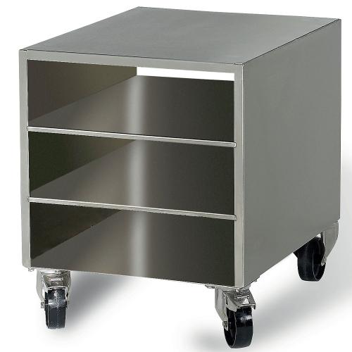 VCM/ND | Meuble inox pour machine sous-vide, sur roues, démontable