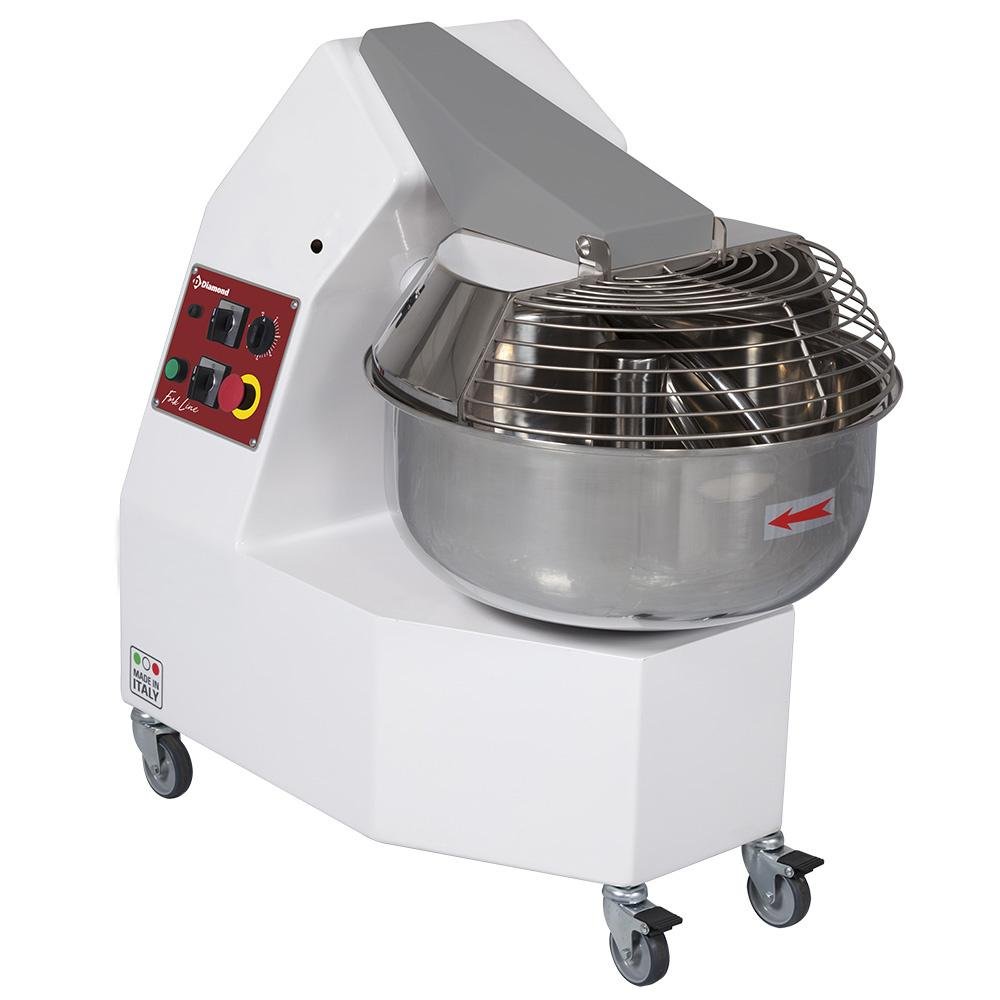 PBR-35/T2V-230/3- | Pétrins à  fourche 35 Kg. 2 vit. - Timer, sur roues