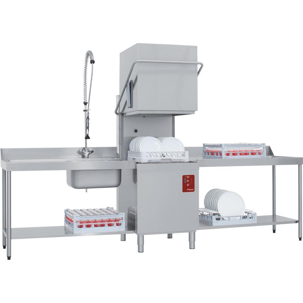 D26/6B-AC | Lave-vaisselle capot, panier 500x500 mm +Break Tank + Adoucisseur en continu