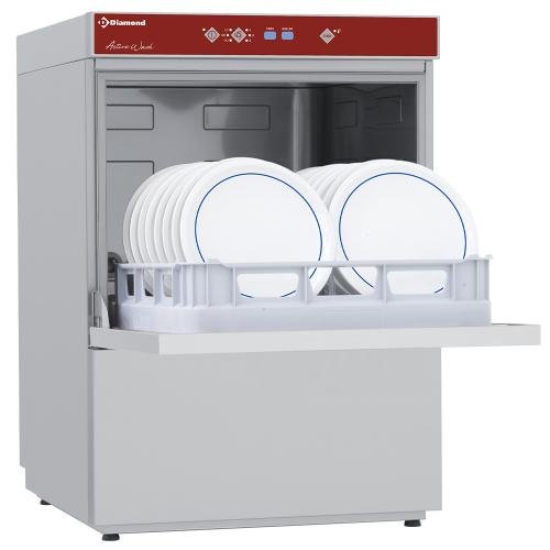 D86/6B-AC | Lave-vaisselle panier 500x500mm + Break Tank + Adoucisseur en continu