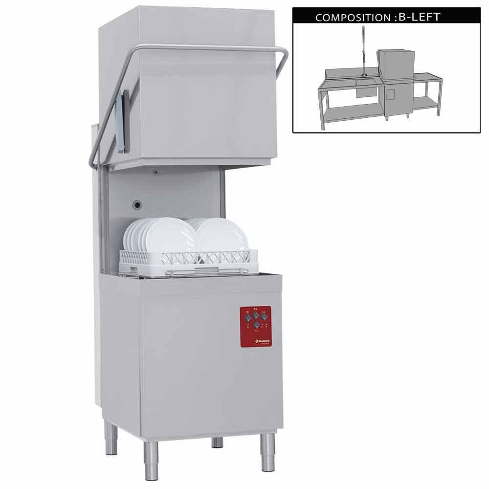 DXE8/6/B-S | Vaatwasser met kap compleet, samengesteld uit :