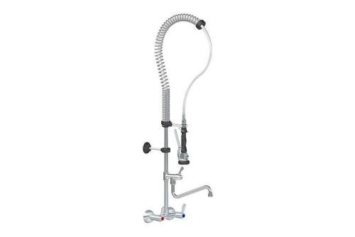 LKF-2441-000 | DUBBELGATS VOORSPOELDOUCHE MUURMODEL INCL. KWARTSLAG TUSSENKRAAN