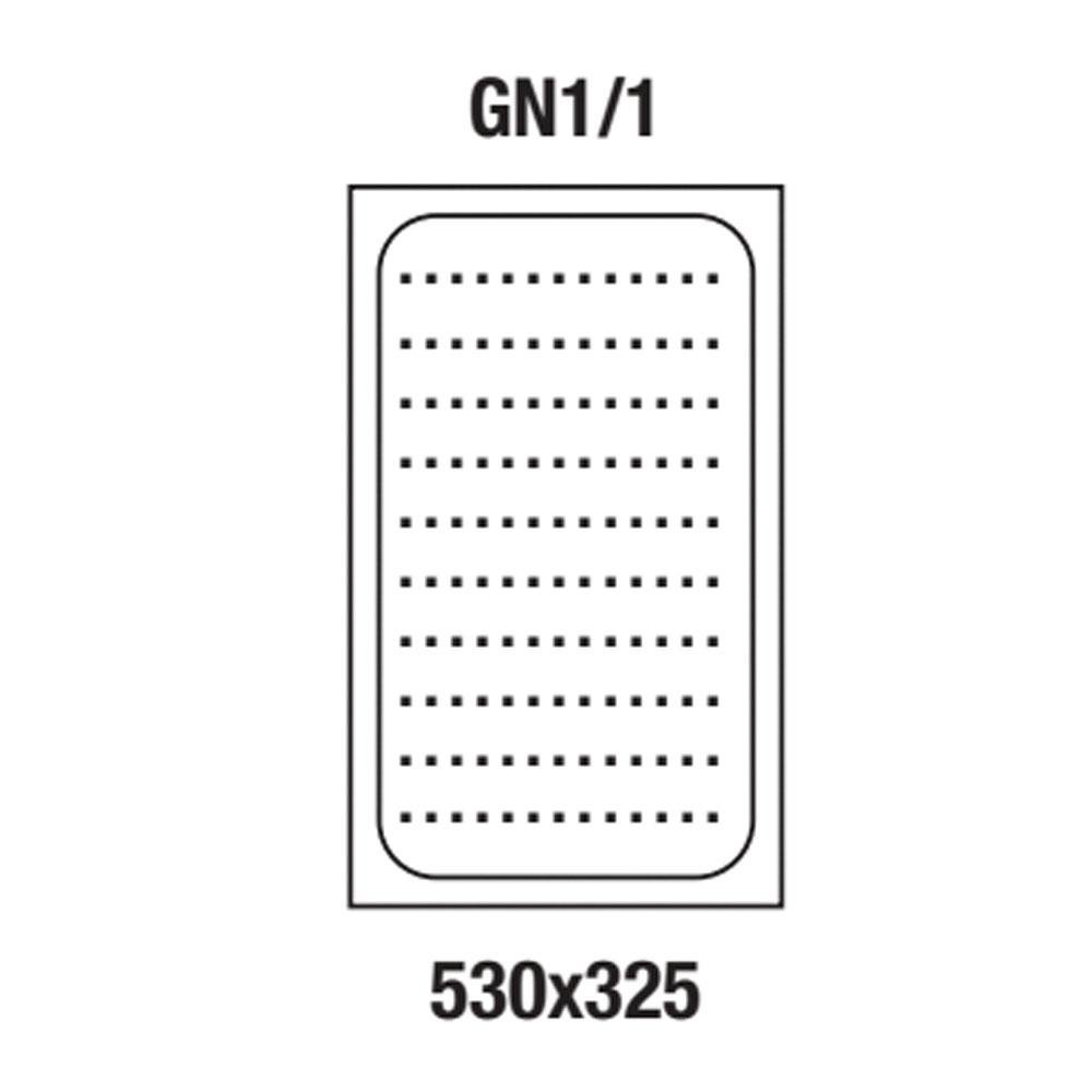 1/1P-40 | Gastronorm geperforeerde bak 1/1  h40 mm