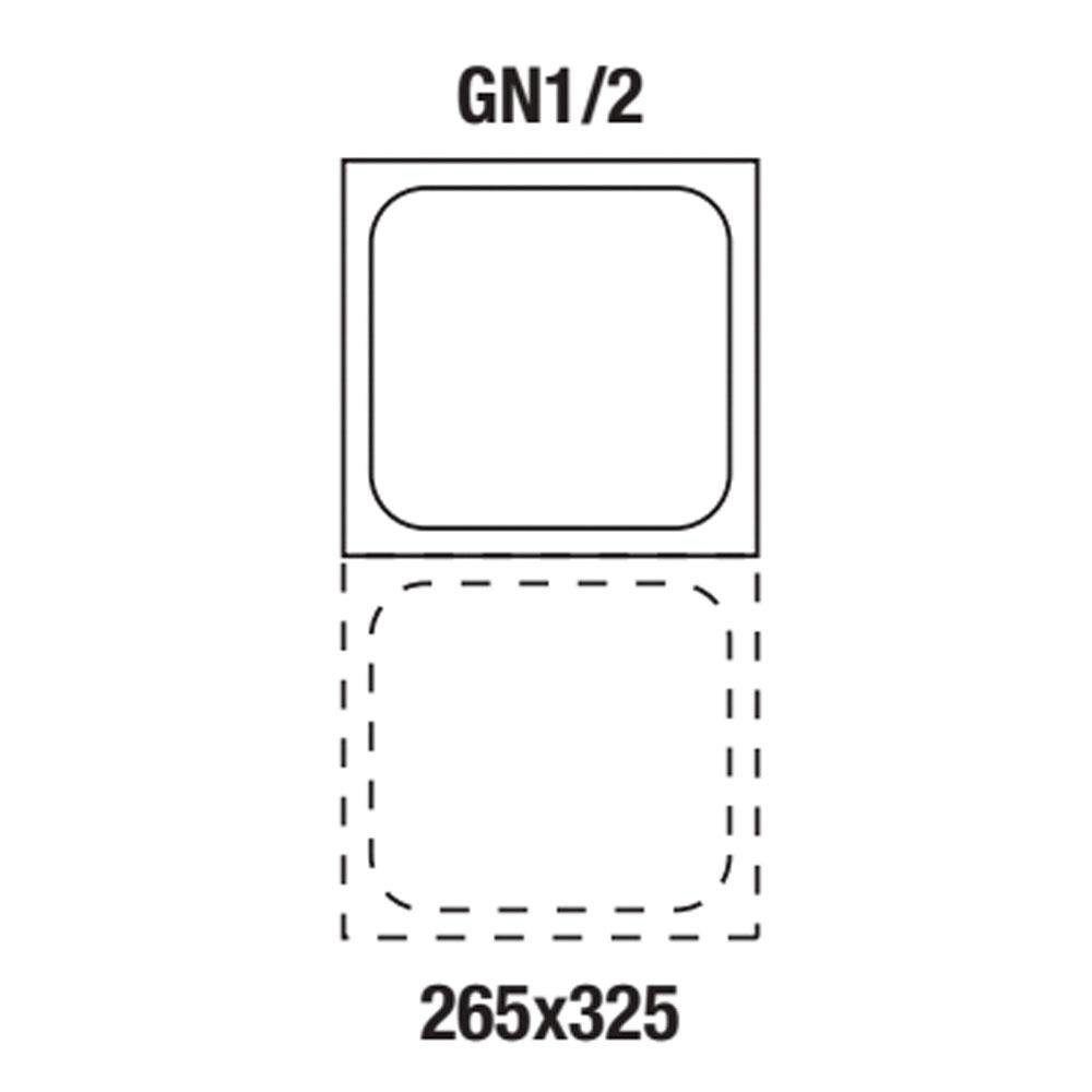 1/2-100 | Gastronorm bak 1/2  h100 mm