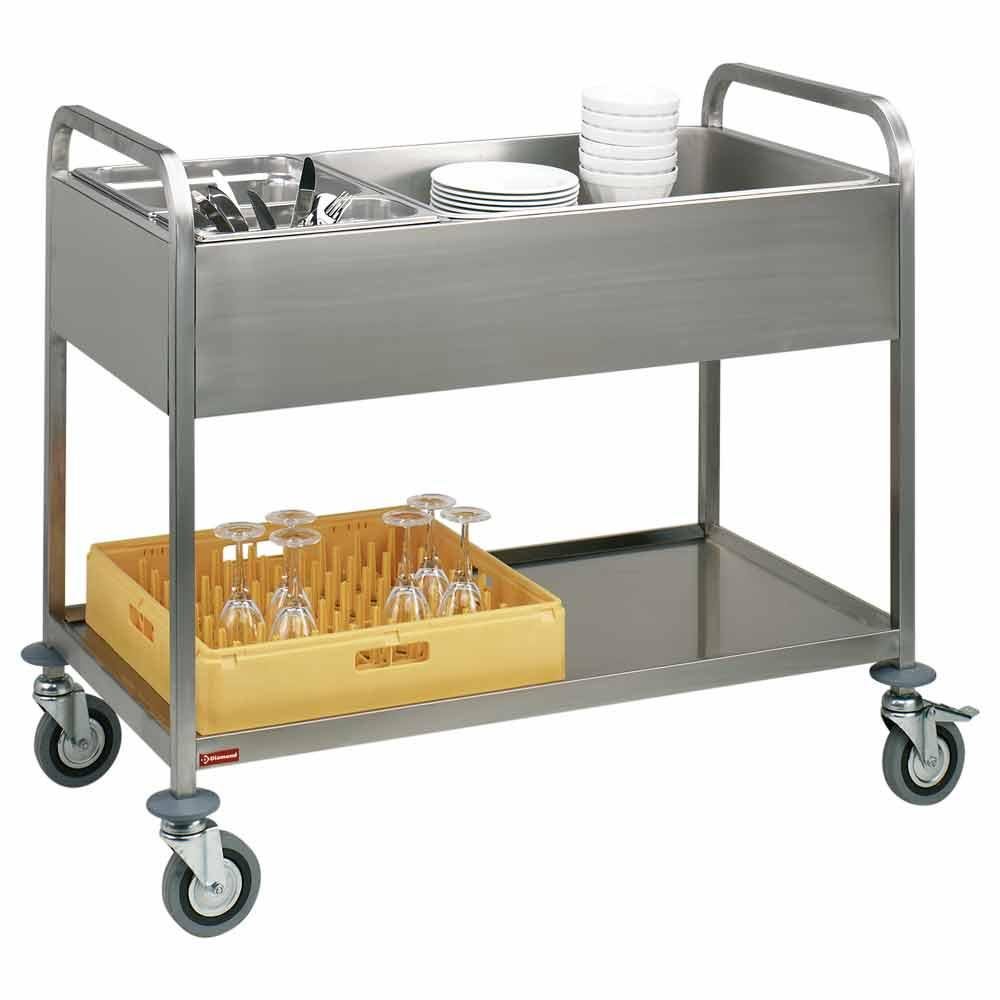 CDS-311 | Dresseerwagen in R.V.S., 3x GN 1/1, ondertablet