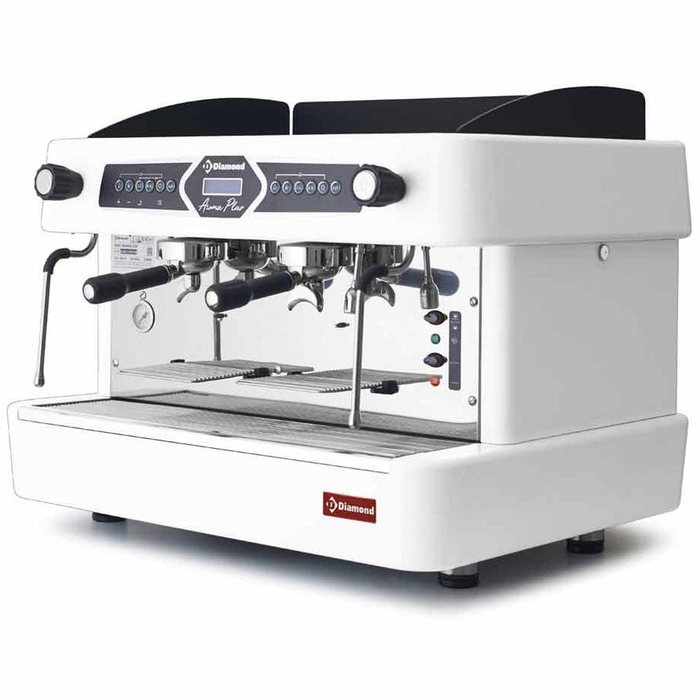 AROMA/2EW | Machine à café 2 groupes, automatique (avec display) - BLANC