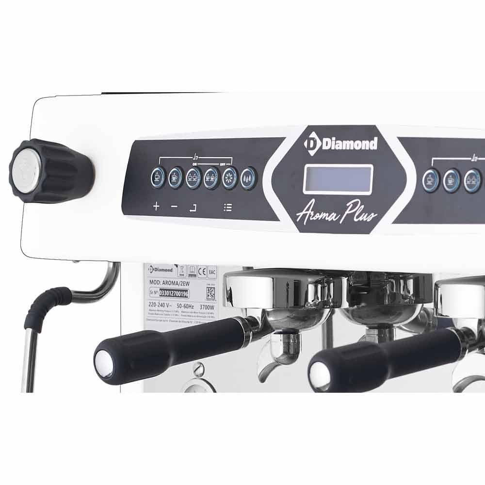 AROMA/2EW | Machine à café 2 groupes, automatique (avec display) - BLANC