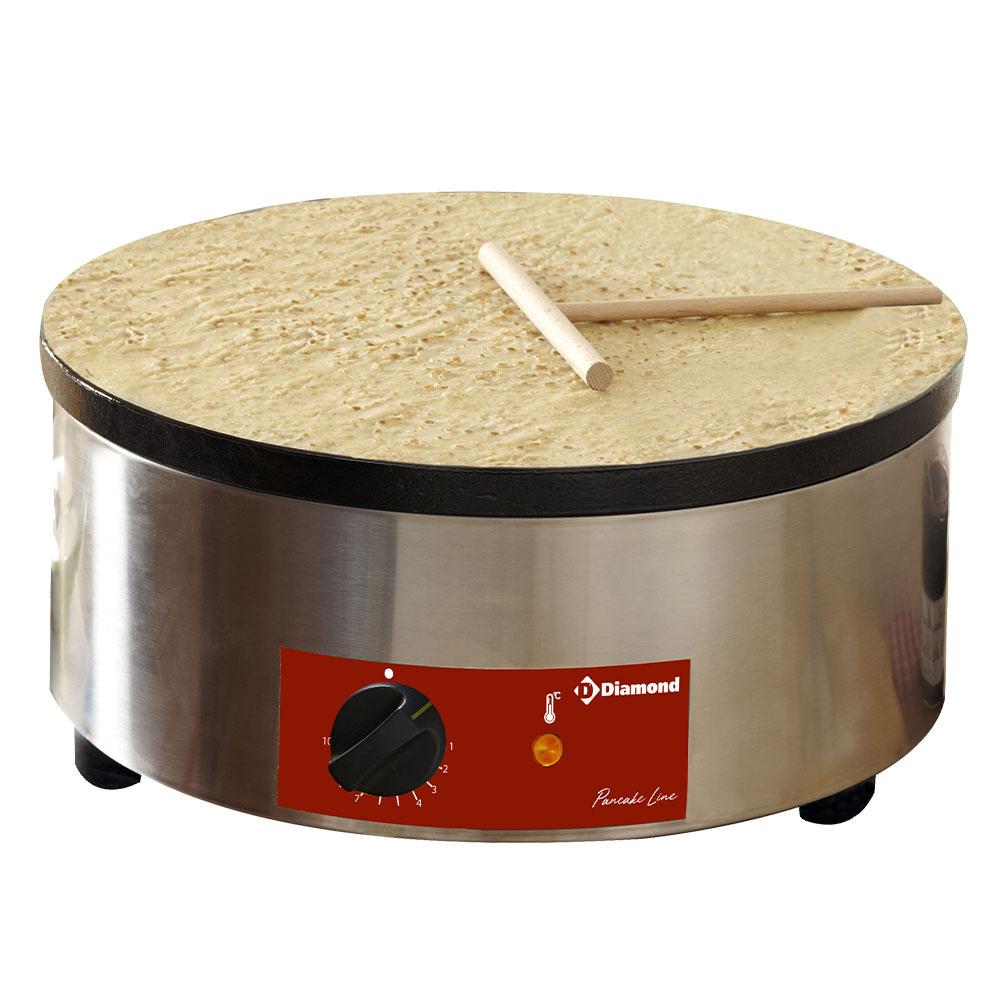 BRET/1E-HR | Crêpière haut rendement, électrique, Ø 400 mm "émaillée"