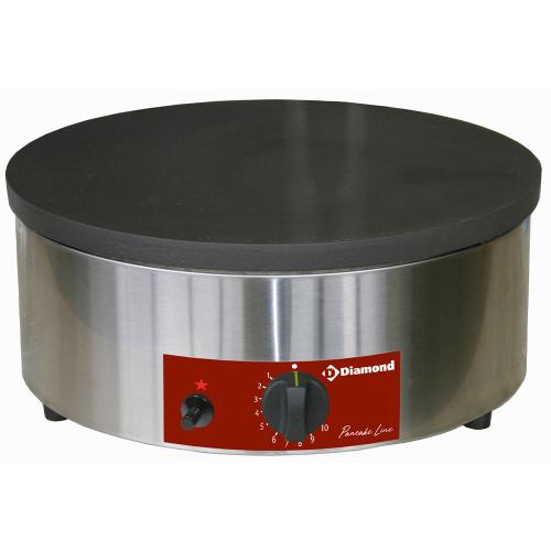 BRET/1G-HR | Crêpière haut rendement, gaz, Ø 400 mm "émaillée"