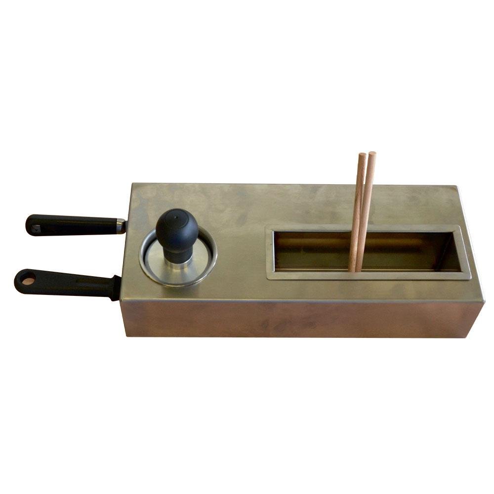 BRET/KIT-C | Kit van 2 houten spatels, 2 x  "T"-vorm, reinigingsstempel