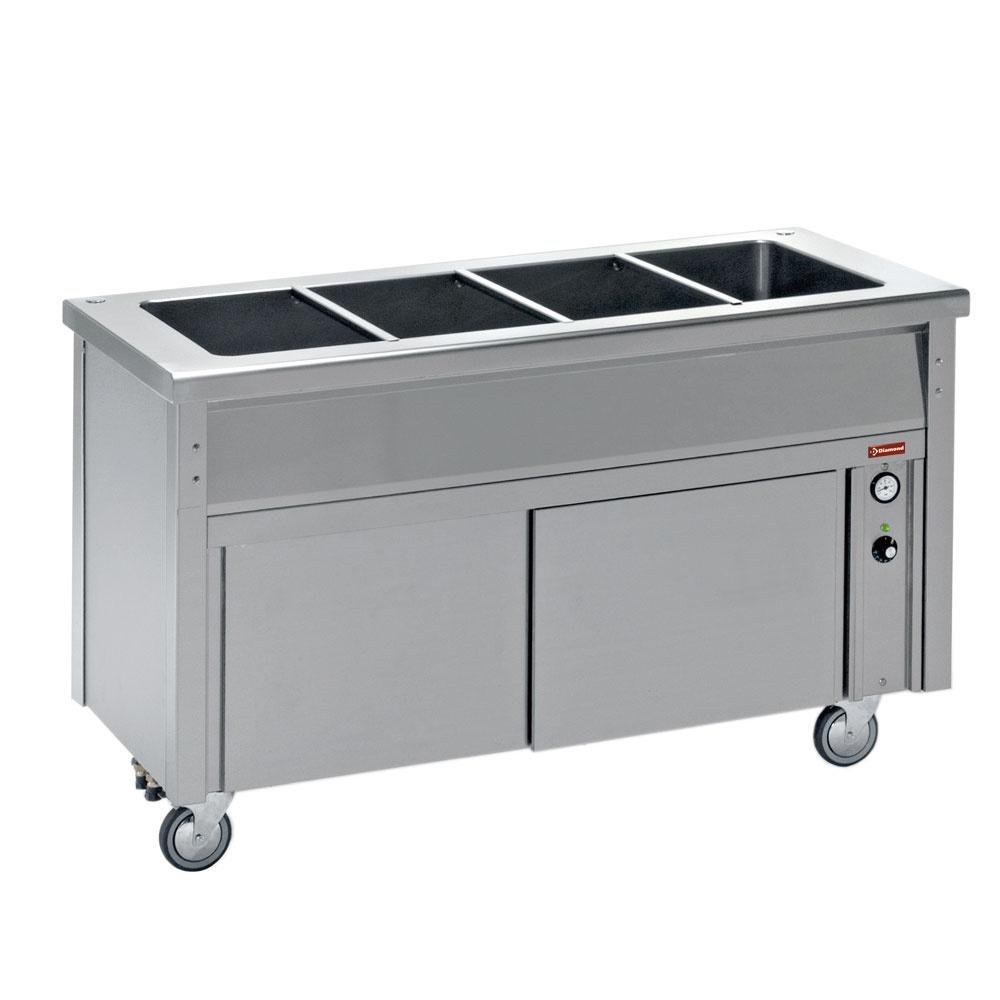 BA15 | Bain-marie element op neutraal kast 4 GN 1/1