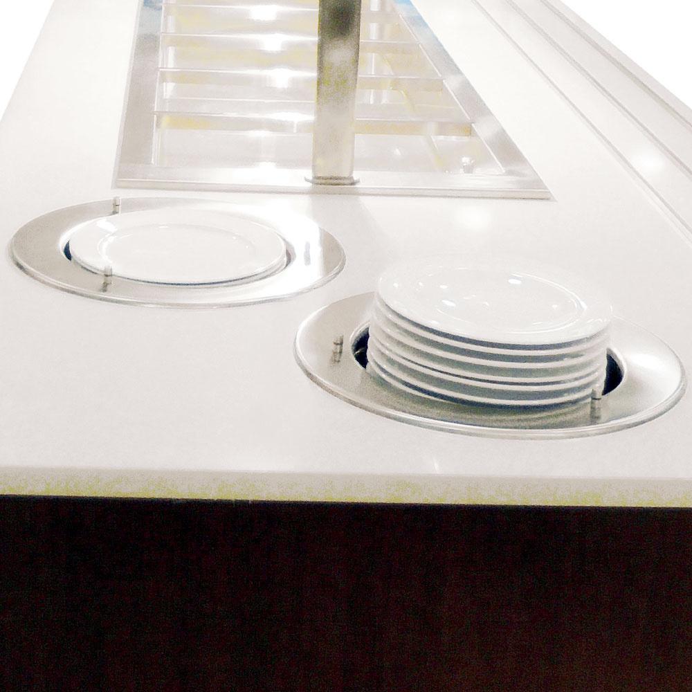 DPA/SAC34 | Elévateur chauffant pour assiettes, capacité 40-50 Ø 240-340 mm