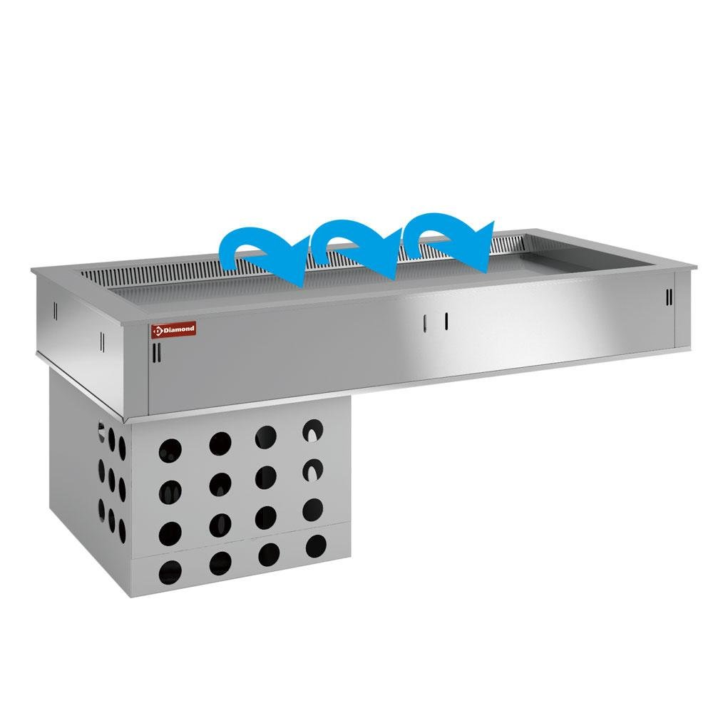 DPA/TRV12-R2 | Elément top réfrigéré, ventilé, 3x GN 1/1
