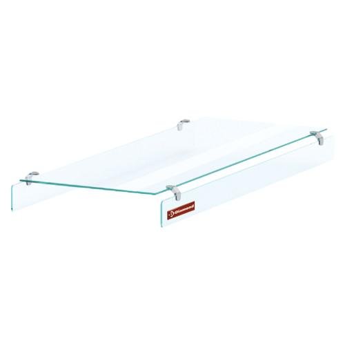 IN/VD12 | Vitre centrale "droite" rebord à 90° de chaque côté, 3x GN 1/1