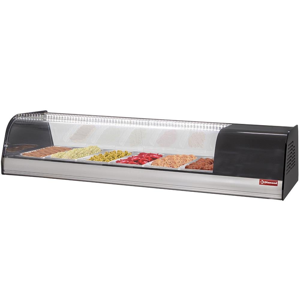 TR6-TP/R6 | Gekoeld uitstalraam voor tapas, 6x GN 1/3 - 40 mm (inclusief)