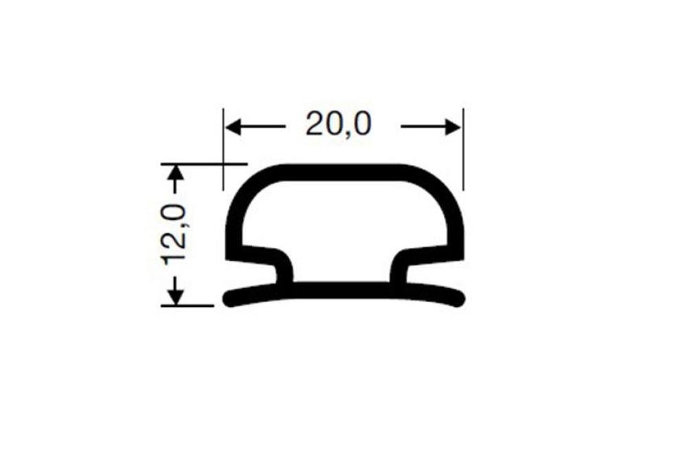 JPF-0330-020 | VLAK PROFIEL ZONDER MAGNEETSTRIP 2MTR/LNG