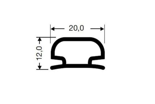 JPF-0330-020 | VLAK PROFIEL ZONDER MAGNEETSTRIP 2MTR/LNG