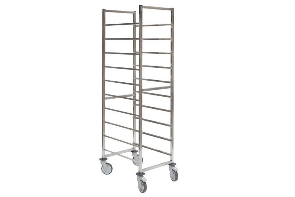 CRT-0310-000 | RVS REGAALWAGEN BAKERY - 600X400MM 10 NIVEAUS - TYPE T - IN: 400MM (ABS)