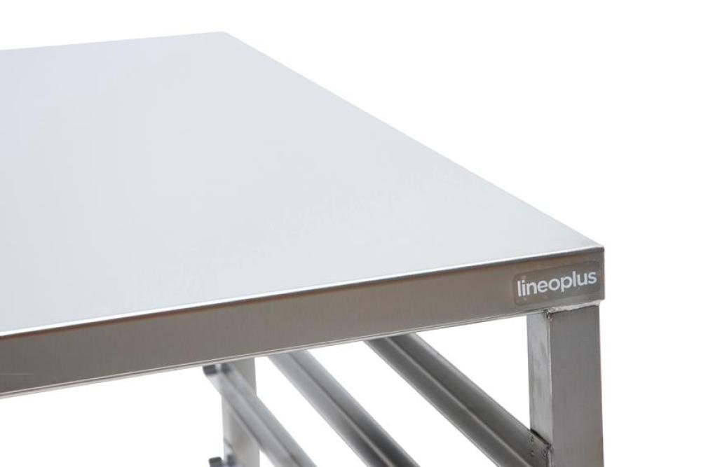 CRT-0301-000 | RVS REGAALWAGEN BAKERY - 600X400MM 8 NIVEAUS - TYPE T - IN: 400MM (ABS)