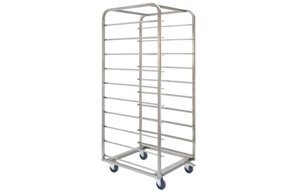 CRT-2610-000 | RVS REGAALWAGEN BAKERY 800X600MM 10 NIVEAUS - TYPE H - IN: 600MM