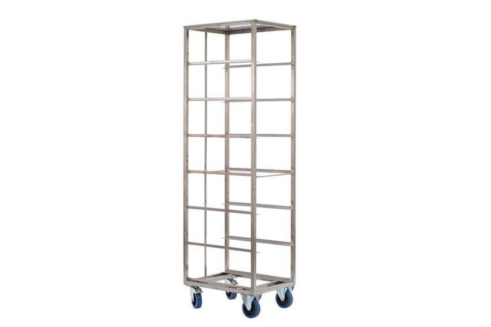 CRT-1301-000 | RVS REGAALWAGEN BAKERY - 600X400MM 7 NIVEAUS - TYPE T - IN: 400MM