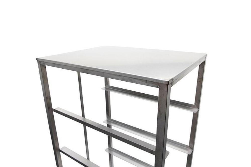 CRT-1301-000 | RVS REGAALWAGEN BAKERY - 600X400MM 7 NIVEAUS - TYPE T - IN: 400MM