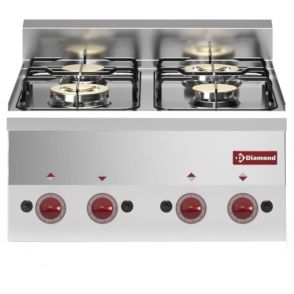 G60/4F6T-N | Cuisinière 4 feux gaz -Top-