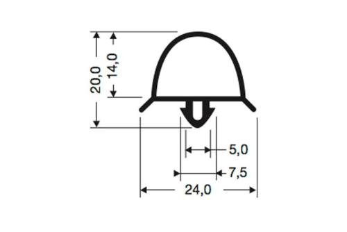 JPC-0140-050 | INDRUKPROFIEL 2,55MTR/LNG
