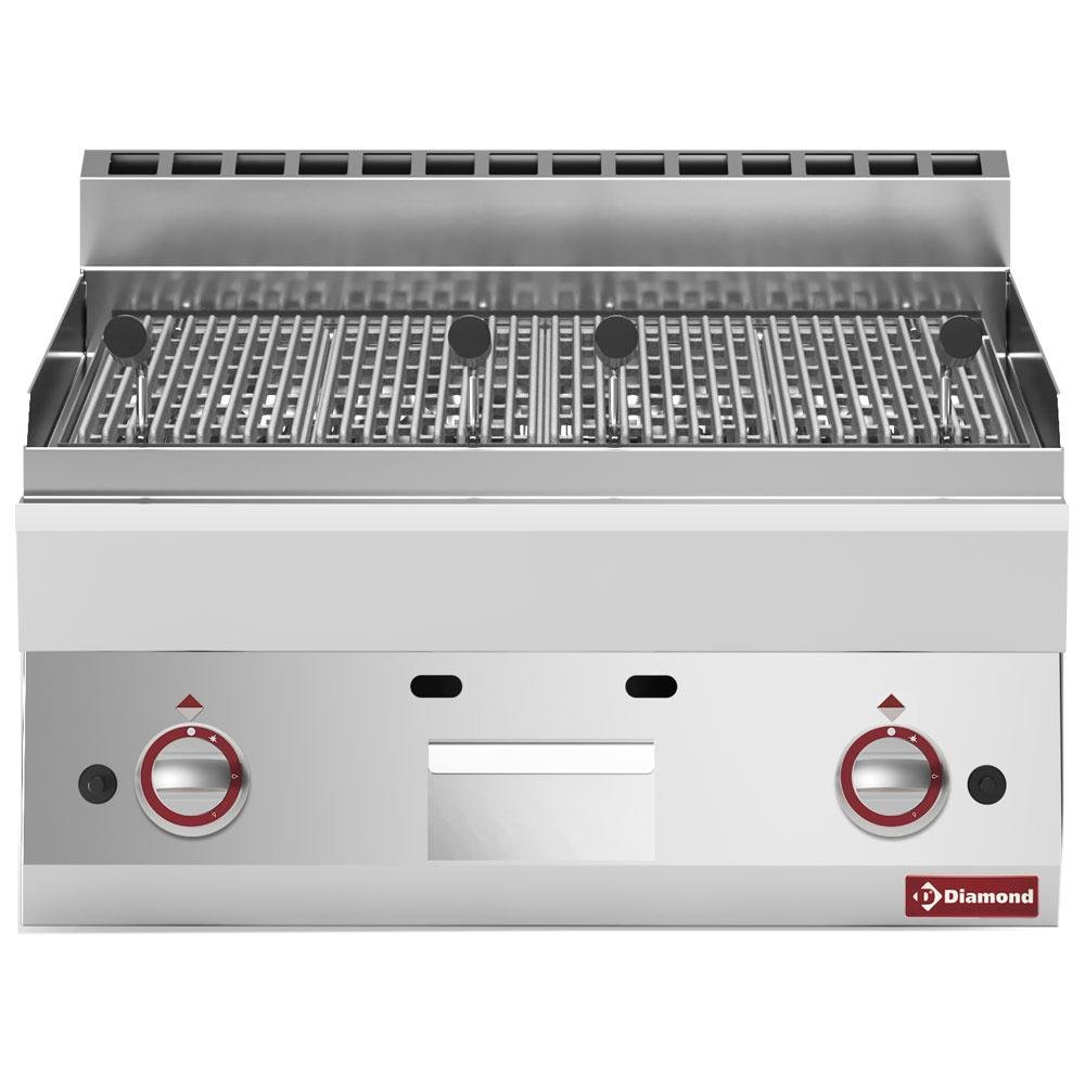 G65/GPL7T-N | Grill pierre de lave gaz, grille de cuisson en fonte -Top-