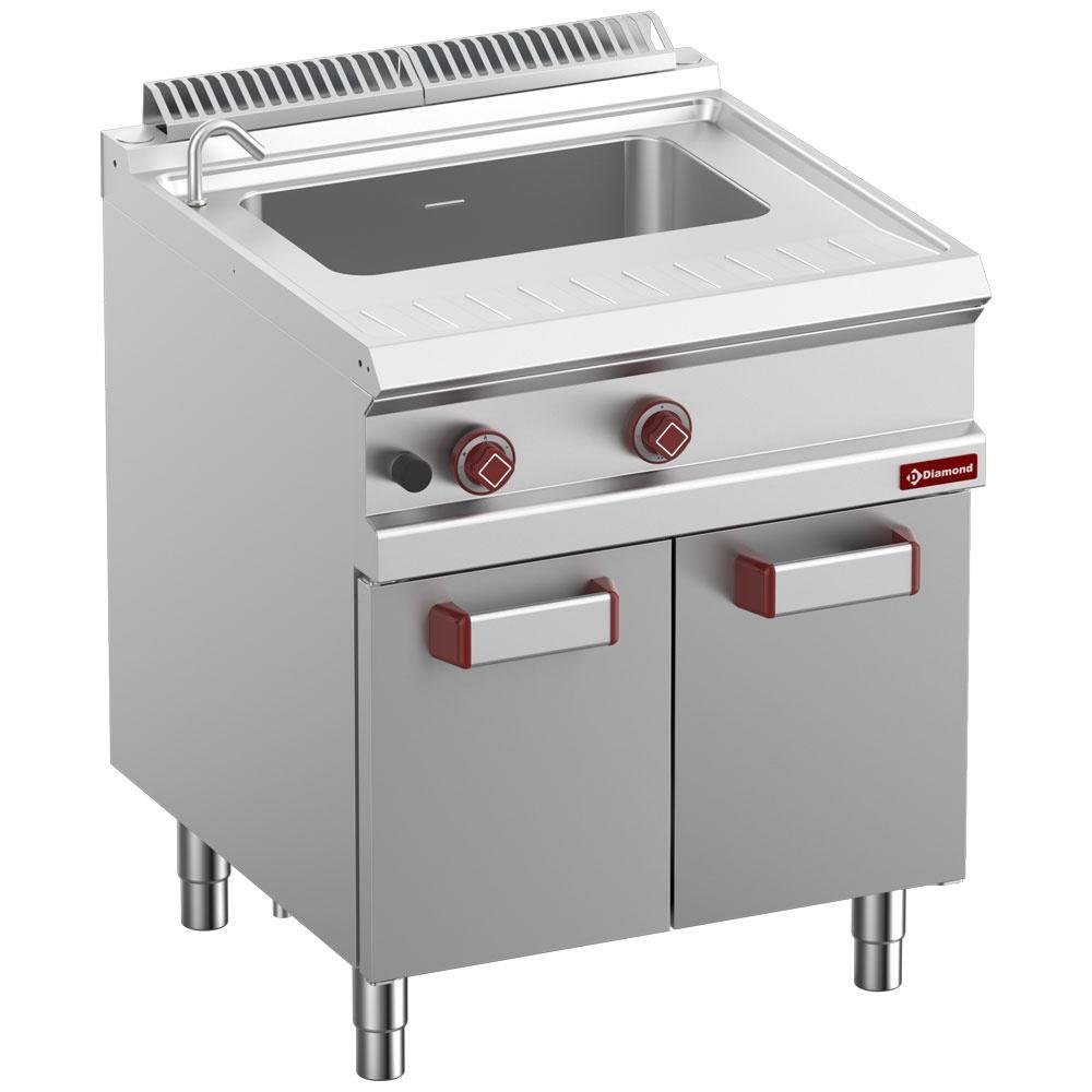 G7/CPA7-N | Cuiseur à pâtes gaz 1 cuve 40 Lt (s/paniers), sur armoire