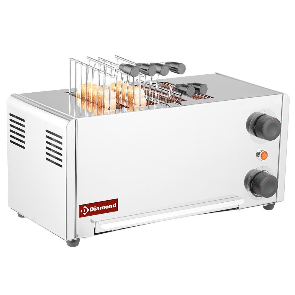 D4CM-XP | Toaster (croque-monsieur) électrique 4 pinces - Acier inox.