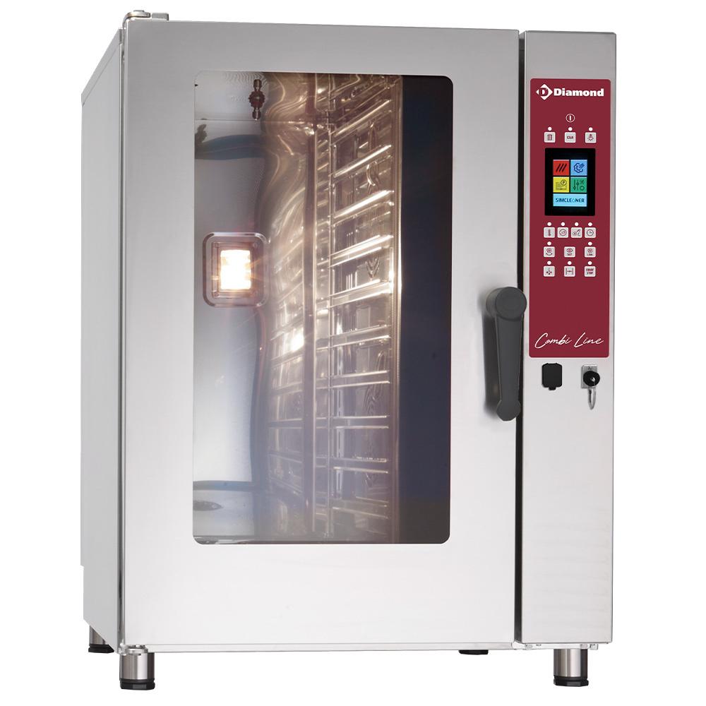 DFV-1011/PTS | TOUCH SCREEN elektrische oven stoom-convectie, 10x GN 1/1 - AUTO-CLEANING