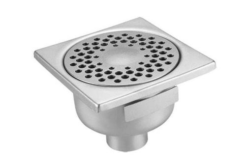 FMC-2101-000 | RVS VLOERAFVOERPUT 150X150MM VERTICALE AFVOER 50MM