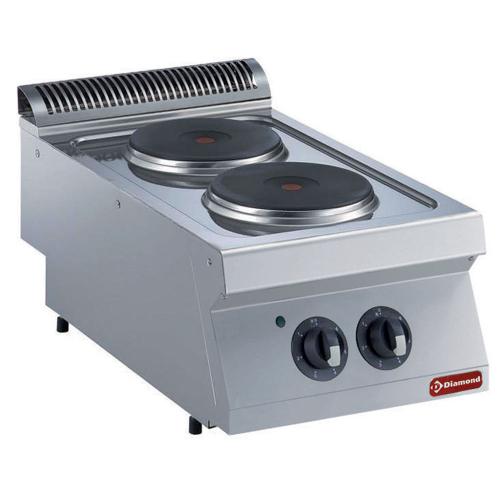 E17/2P4T-230/3--N | Elektrisch kookfornuis met 2 ronde platen -TOP-