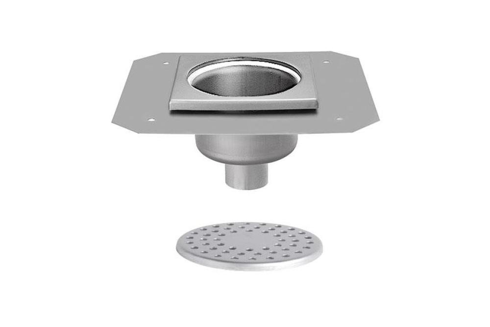 FMC-3125-000 | RVS VLOERAFVOERPUT 200X200MM TELESCOPISCHE AFVOER 63MM