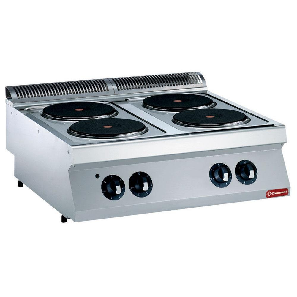 E17/4P8T-N | Elektrisch kookfornuis met 4 ronde platen -TOP-