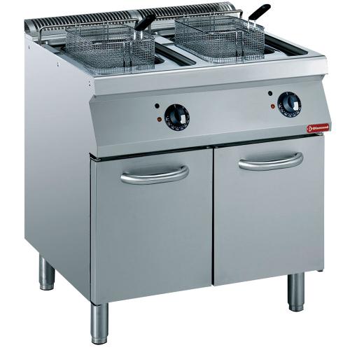 E17/F30A8-N | Elektrische friteuse kuip "Y" 2x 15 liter, buitenkant elementen op kast