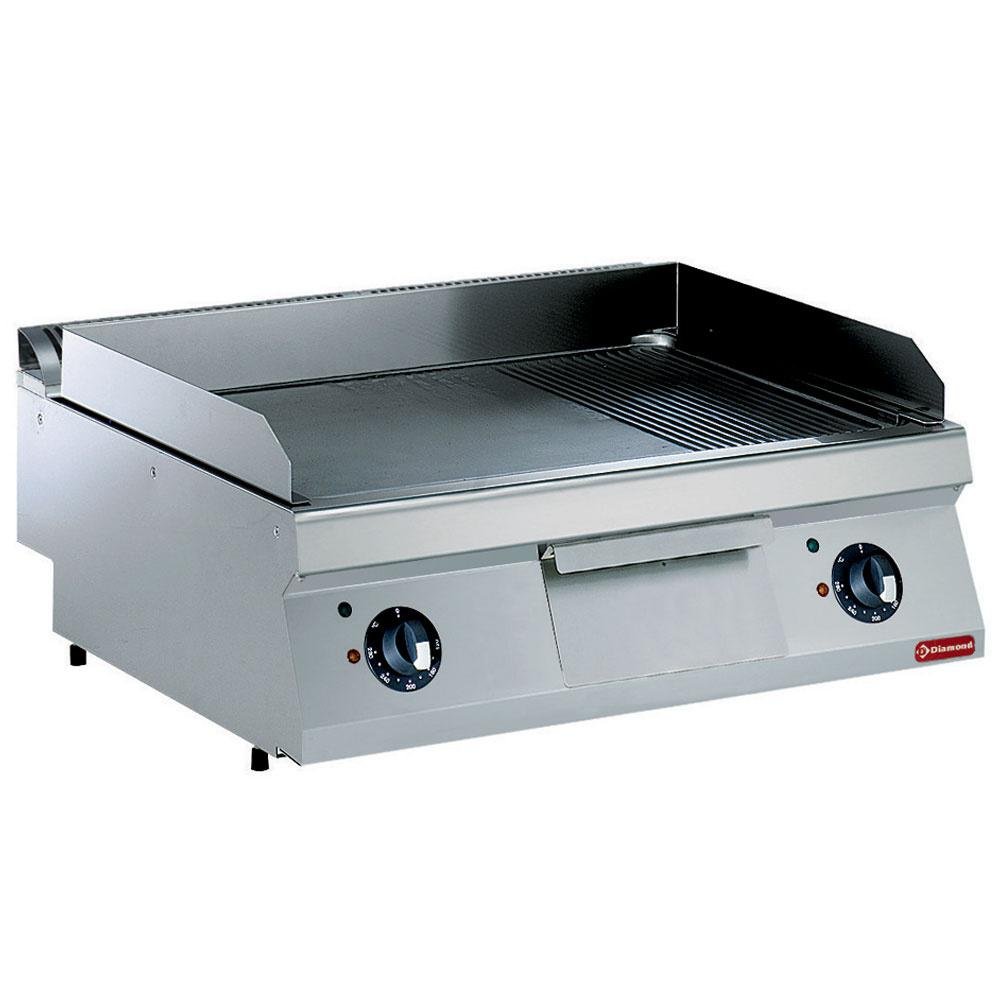 E17/PM8T-230/3--NE | Plaque de cuisson électrique 2/3 lisse - 1/3 rainurée -TOP-