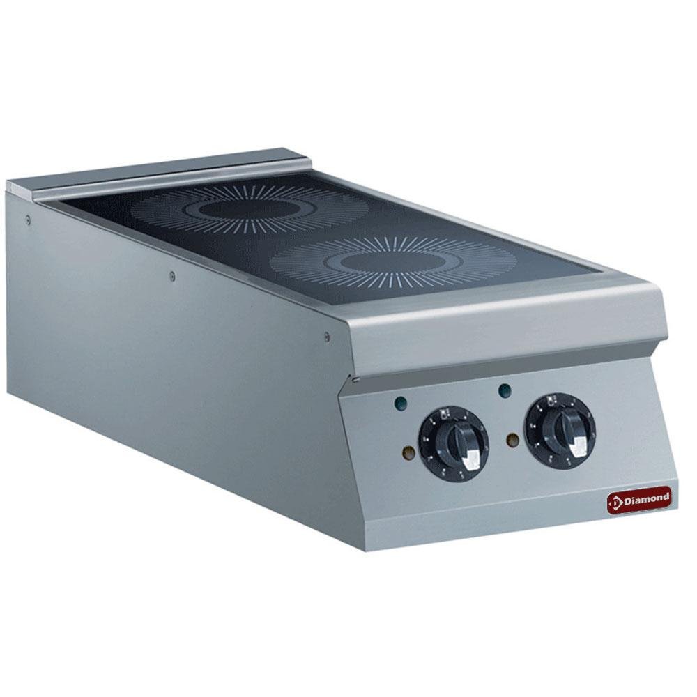 E22/2ID4T-230/3--N | Cuisinière électrique 2 foyers à induction -top-