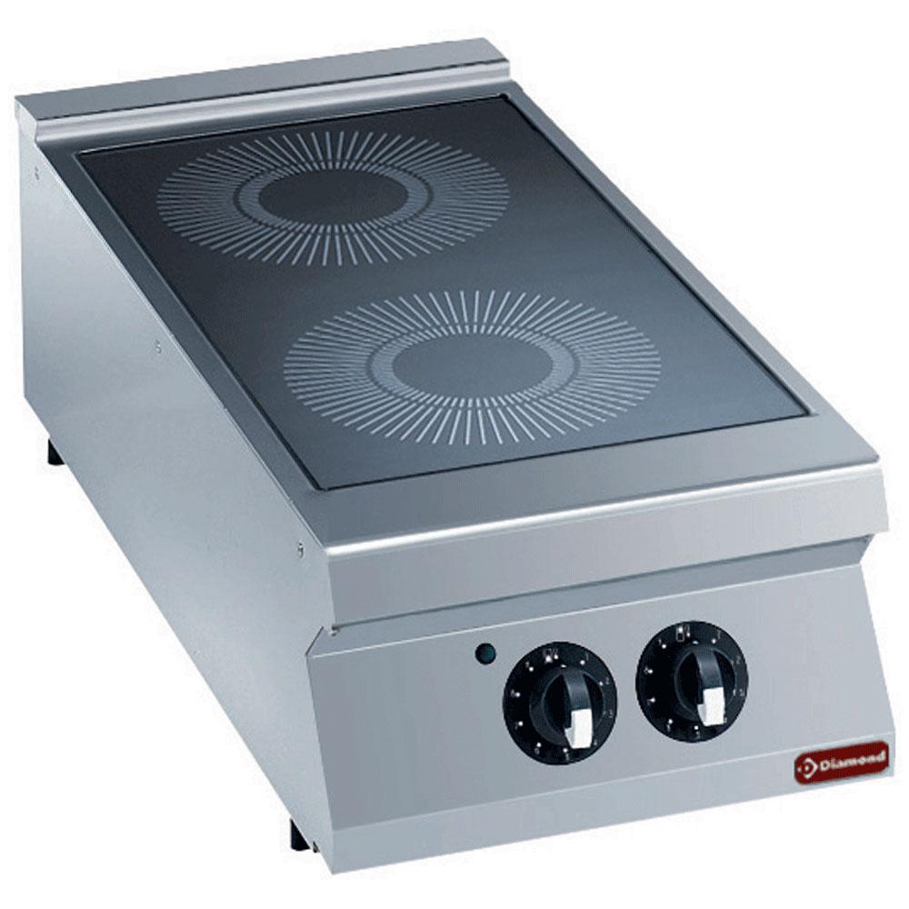 E22/2VC4T-230/3--N | Cuisinière électrique vitrocéramique 2 zones -top-