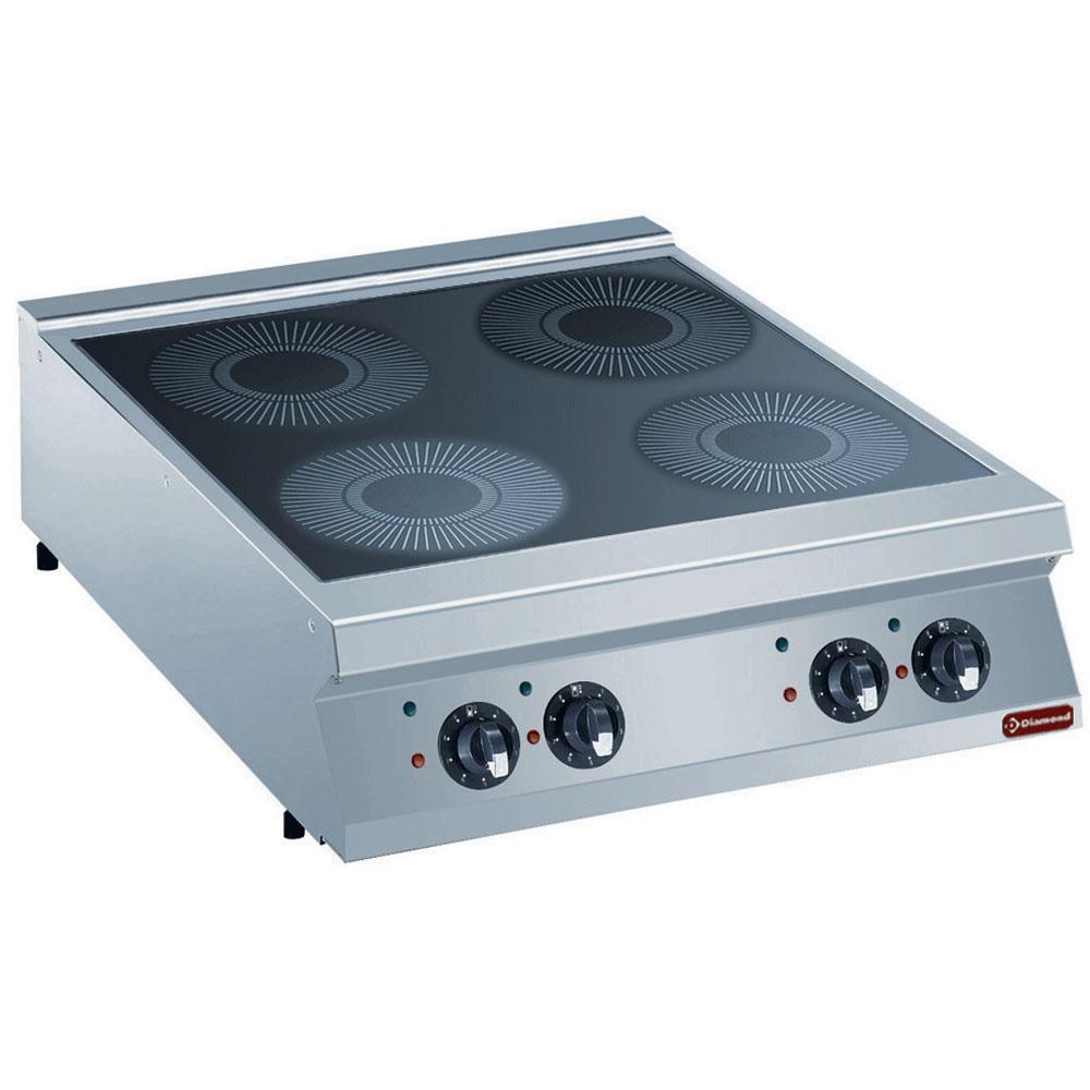 E22/4ID8T-N | Cuisinière électrique 4 foyers à induction -TOP-