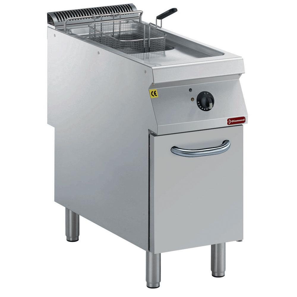 E22/F15A4-230/3--N | Elektrische friteuse 1 kuip van 15 liter op meubel