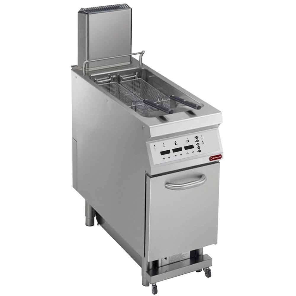 E22/F23CEHA4-S | Friteuse électrique 1 cuve en "Y" 23 litres, sur meuble, "DIGIT"