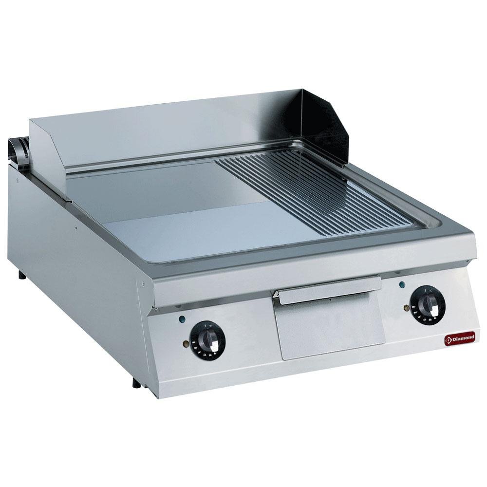 E22/PM8T-230/3--NE | Elektrische bakplaat 2/3 vlak en 1/3 geribd -TOP-