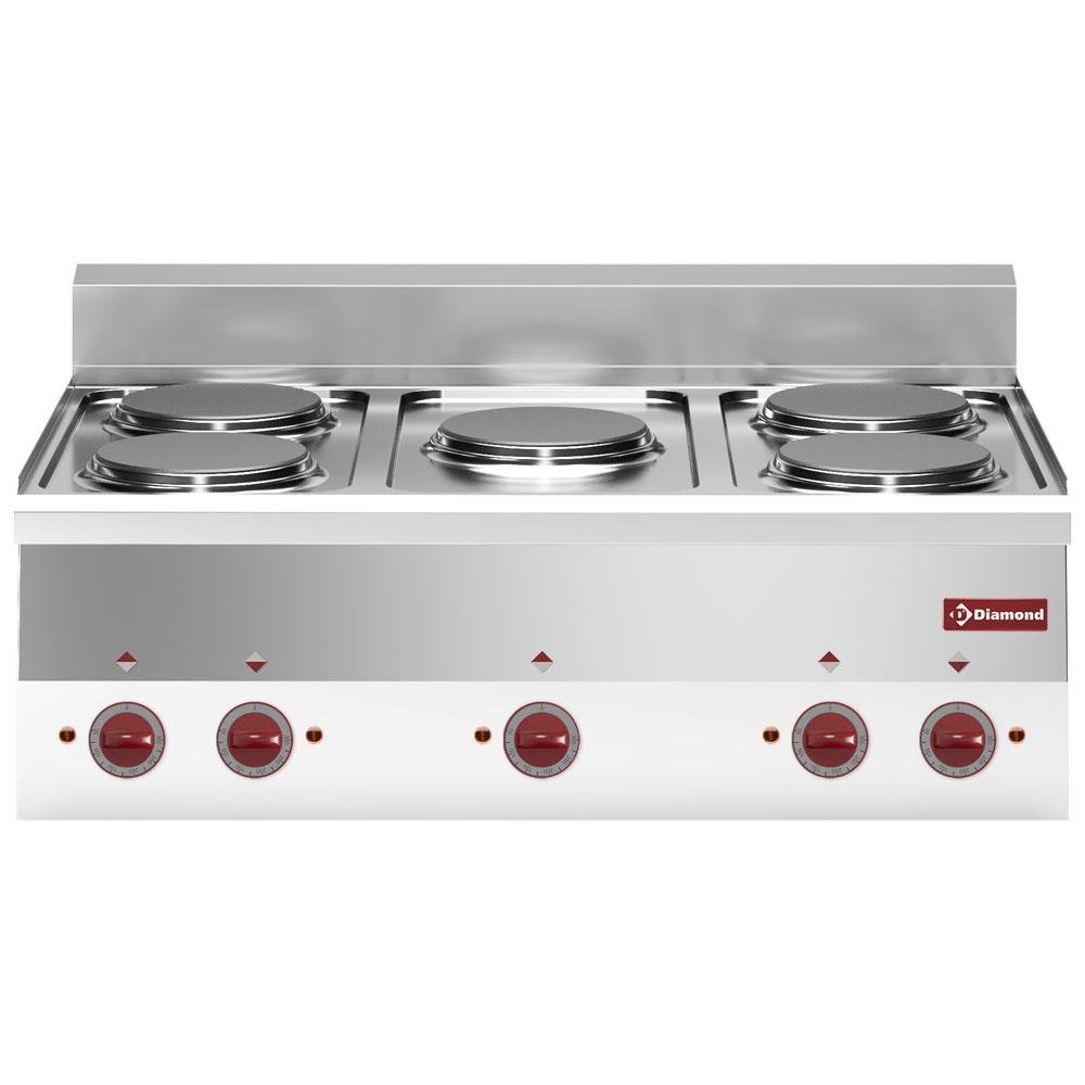 E60/5P9T-N | Cuisinière électrique 5 plaques -Top-